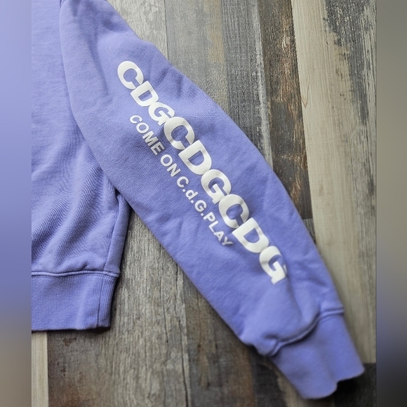 Comme Des Garcons Cropped Sweateshirt Purple Medium - Picture 2 of 12
